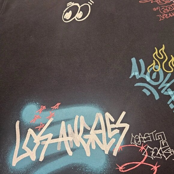 HOLLISTER GRAFFITI SPRAY PAINT LOOK HOODED SWEATSHIRT MENS XXL - Picture 6 of 10